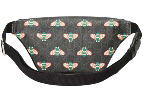 Gucci Bestiary Bee Belt Bag Black in Canvas with Silver